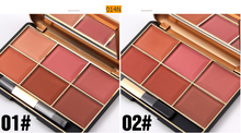 Load image into Gallery viewer, Six-color blush makeup rouge - Shopkennedybeautybar