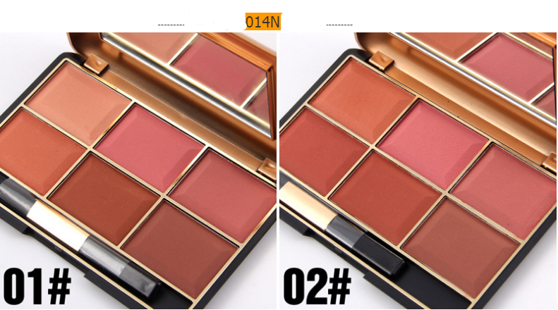 Six-color blush makeup rouge - Shopkennedybeautybar